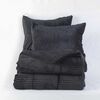 Plumón Corduroy Coral Sherpa Mashini 2 Plazas Liso Negro