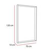 Espejo TuHome Trento Wengue 120x70 Cm