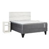 Cama Europea Celta 2 Plazas Carbono + Respaldo + 2 Veladores Alba White