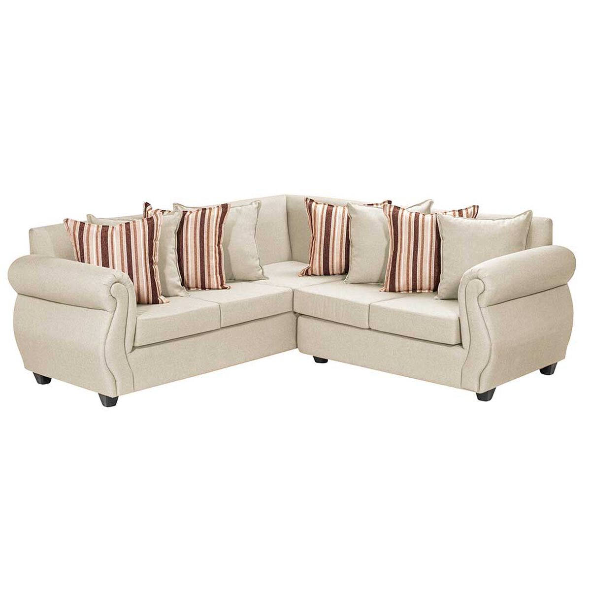 Sofá Seccional Deco Outlet Milán 5 Cuerpos Beige Claro