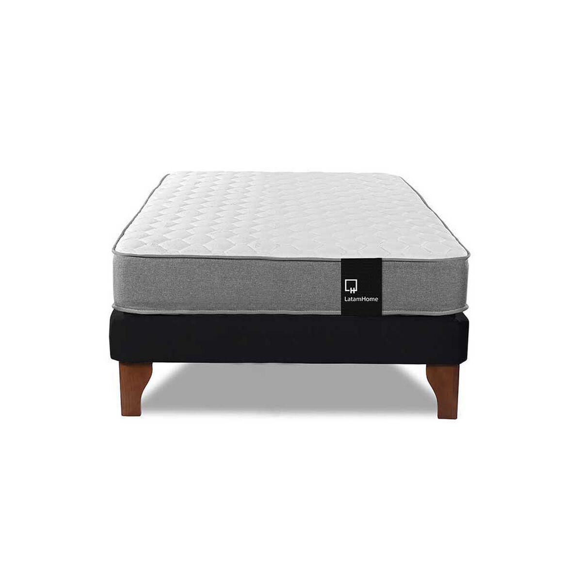 Cama Europea Latam Home 1,5 Plazas Zen Best Negro
