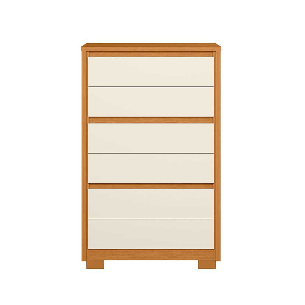 Cómoda Vekkahome Unno 6 Cajones Beige