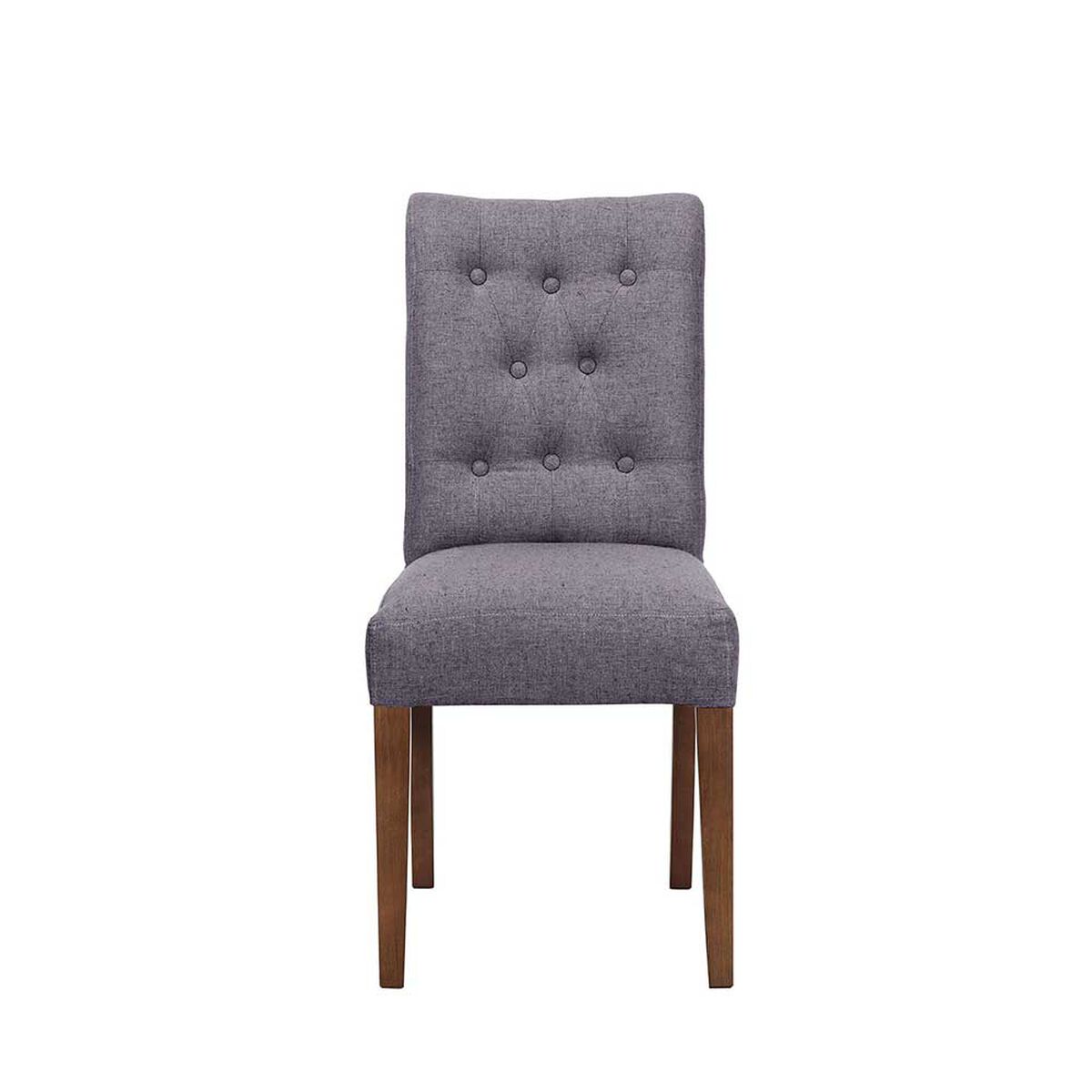 Juego de Comedor Latam Home Sevilla Oviedo 2 Sillas + 2 Bancas Lino Gris Oscuro