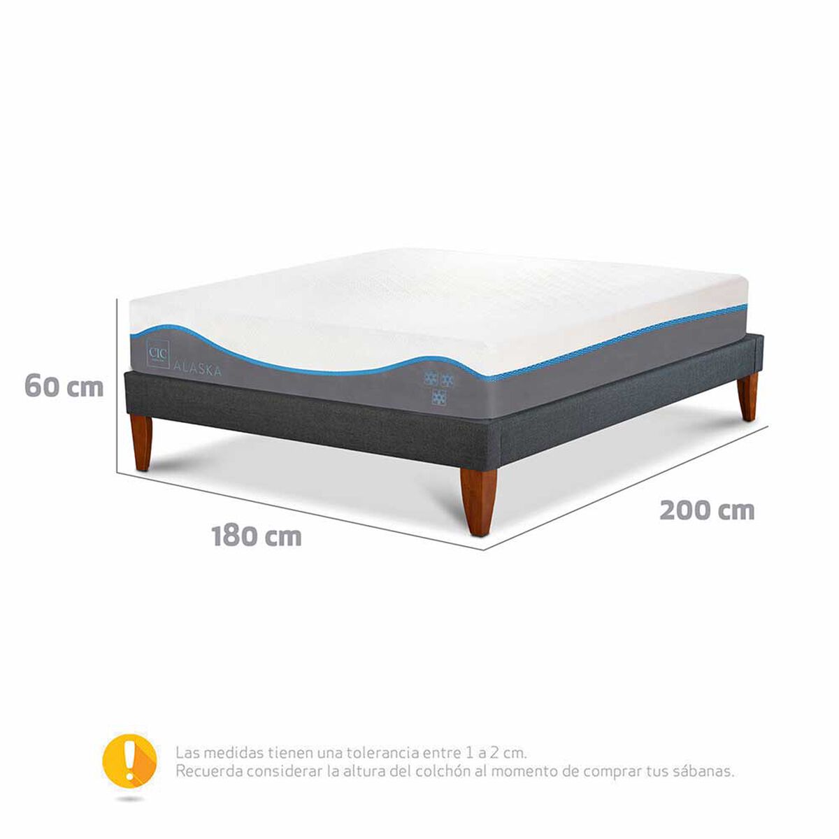 Cama Europea CIC King Alaska