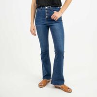 Jeans Flare Mujer Zibel Azul, Celeste, Marengo, Negro