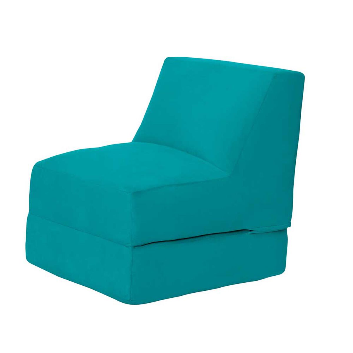 Sof&aacute; Cama Latam Home Velvet Bari 1 Cuerpo Turquesa