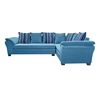 Sof&aacute; Seccional Derecho Living Factory Capri 5 Cuerpos Azul Piedra