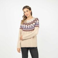 Sweater Mujer Alma Crudo, Marengo, Rosado