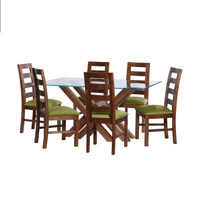 Juego de Comedor Latam Home Merida 6 Sillas Pistacho