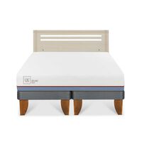 Cama Europea CIC Base Dividida 2 Plazas Excellence Plus + Respaldo Munich Alpino