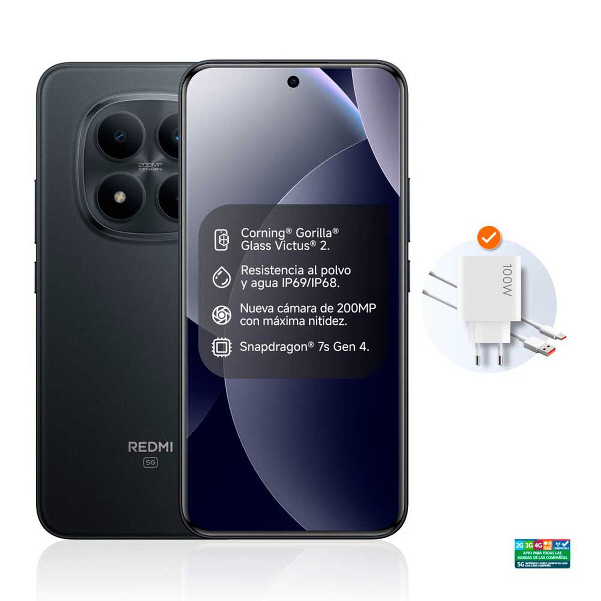 Smartphone Xiaomi Redmi Note 15 Pro+ 5G 512 GB 6,83" Negro + Bundle