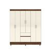 Cl&oacute;set Vekkahome Americano 6 Puertas 2 Cajones Beige