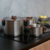Batería de Cocina Acero Inoxidable Simple Cook Pocket Lyon 6 Piezas