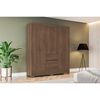 Clóset Home Mobili Mata 6 Puertas 2 Cajones Café