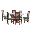 Juego de Comedor Latam Home Alicante 6 Sillas Turquesa