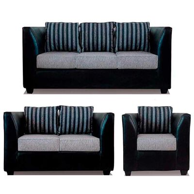 Imagen 1 del producto Juego de Living Elegant Detail Valentino Sofá 3 Cuerpos + Sofá 2 cuerpos + Sillón 1 Cuerpo Gris Plata