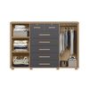 Cómoda Vekkahome Fontana 7 Cajones Gris