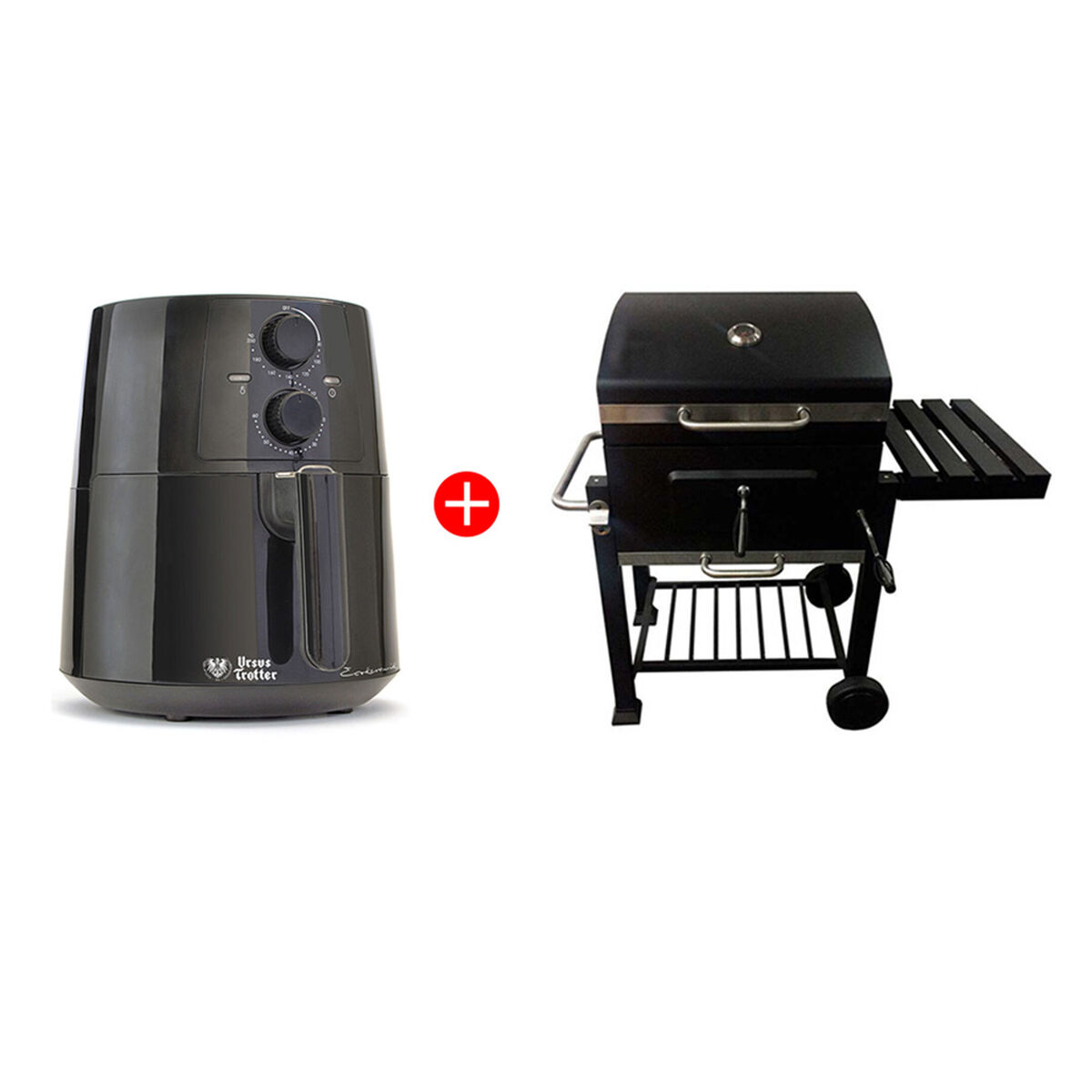 Combo Freidora El&eacute;ctrica Ursus Trotter UT-KERAMIKAIR 3,5 lts. + Parrilla a Carb&oacute;n Casanova XL Premium Acero