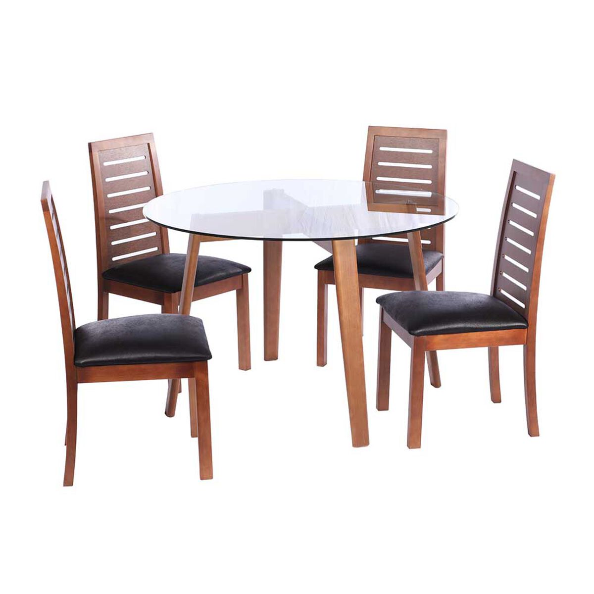 Juego de Comedor Latam Home Valencia 4 Sillas Negro
