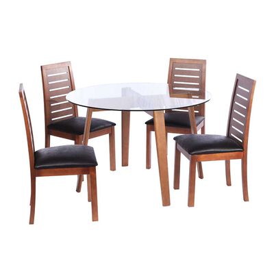 Juego de Comedor Latam Home Valencia 4 Sillas Negro
