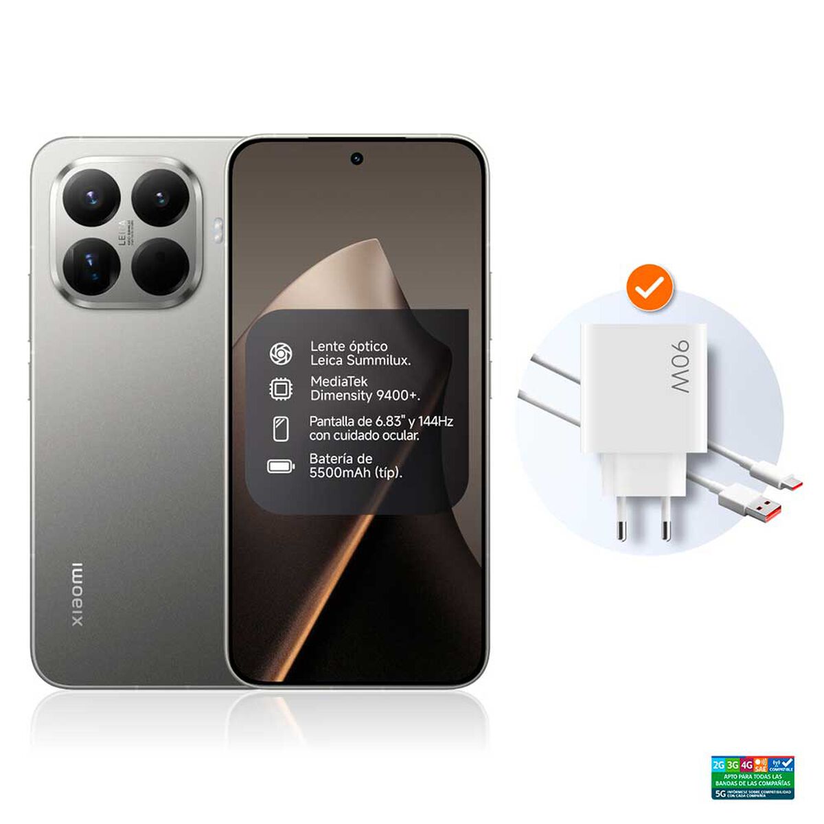 Celular Xiaomi Gris 15T Pro 512Gb + Audífonos XIAOMI Bud 5