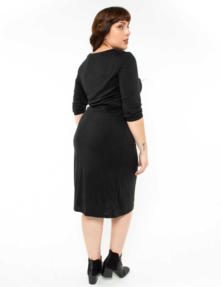 Vestido Midi Manga 3/4 Mujer Extralindas