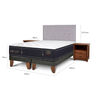 Cama Europea CIC Base Dividida 2 Plazas Grand Premium + Respaldo + Veladores