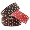 Collar Mascan Grueso con Diamantes Eco Cuero para Perro