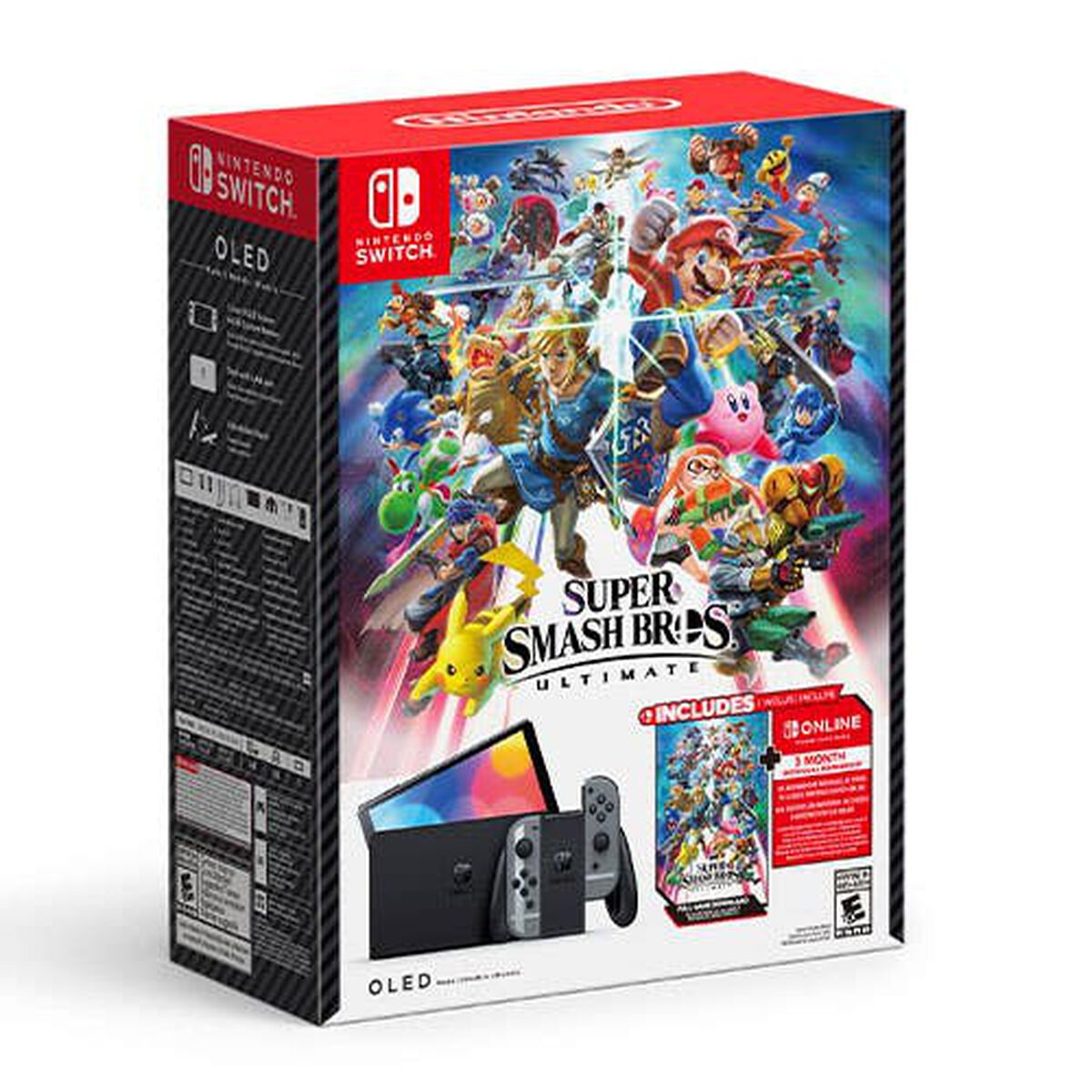 Consola Nintendo Switch OLED + Juego Super Smash Bros Ultimate Digital + 3 Meses Nintendo Online