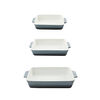 Set 3 Fuentes de Cerámica para Horno Gris Simplit