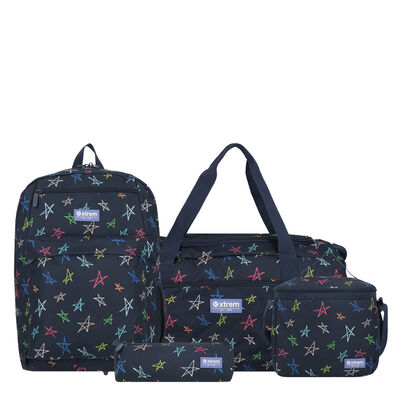 Megapack 2.0 5XT Mochila Niño Xtrem Estrellas Azul