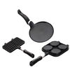 Set 3 Piezas Sartén Wafflera Panquequera y Pancakes Teflón La Soluzione