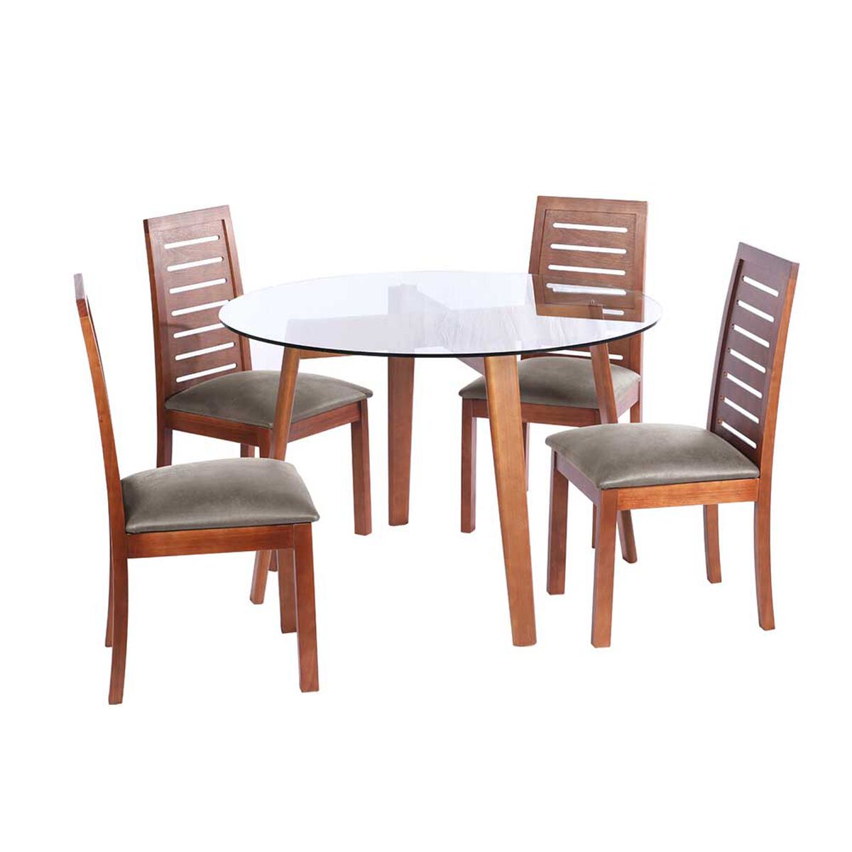 Juego de Comedor Latam Home Valencia 4 Sillas Gris