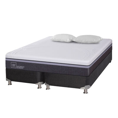 Imagen 1 del producto Box Spring CIC Base Dividida 2 Plazas Ortopedic Advance + Almohadas