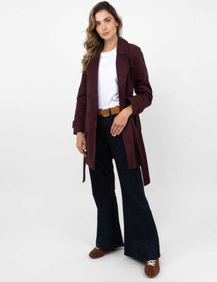 Imagen 2 del producto Chaqueta Larga Mujer Zibel Burdeo, Cafe, Taupe