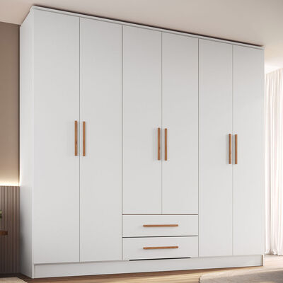 Closet Vekkahome Americano 6 Puertas 2 Cajones Blanco