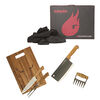 Set Parrillero Wayu Carbón + Tabla + Cuchillo + Trinchero + Garra + Hacha