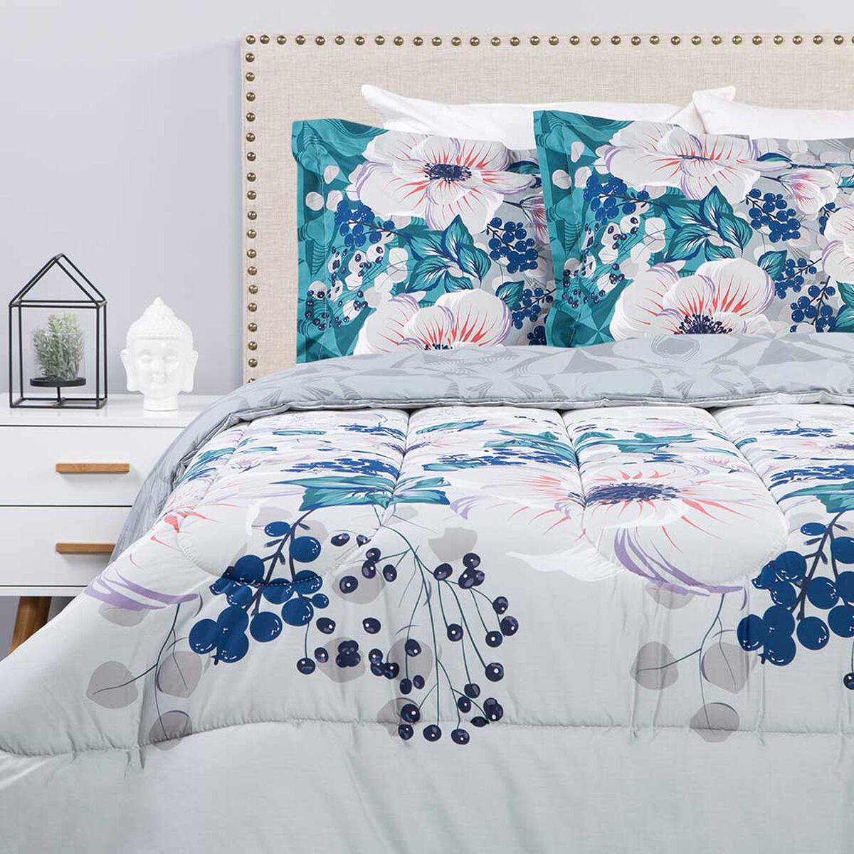 Plumón Estampado Elements & Co 2 Plazas Blossom