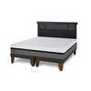 Cama Europea CIC Base Dividida King Balance + Respaldo Dublin Negro