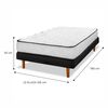 Cama Europea Flex 1 Plaza New Simple + Respaldo Royal Negro