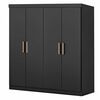 Closet Almore Atlanta 4 Puertas Negro