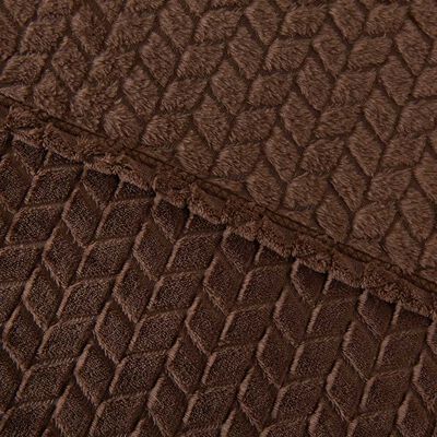 Imagen 2 del producto Frazada Mashini Jqd Flannel Nevada 1.5 Plazas Café