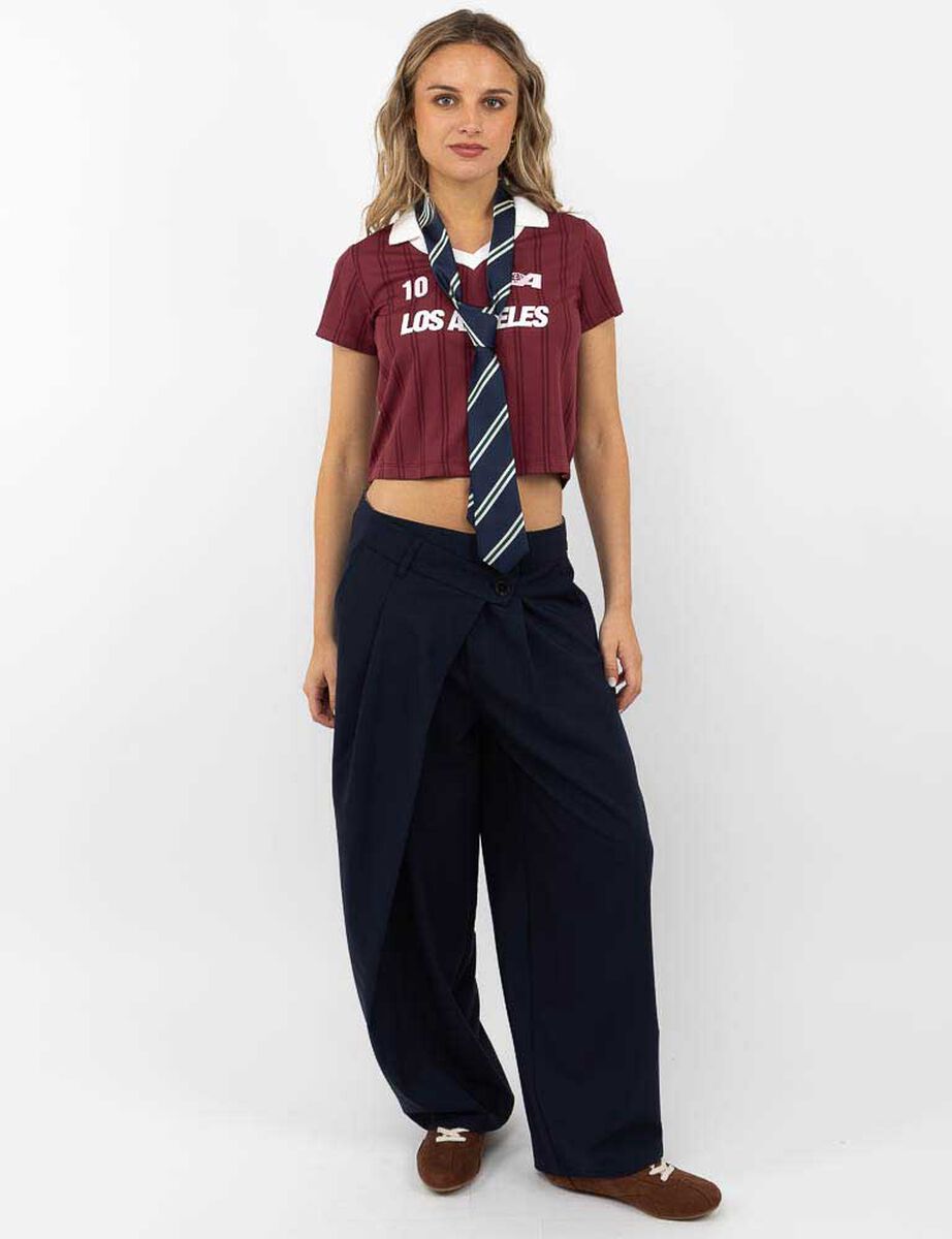 Polera Crop Manga Corta Mujer Icono