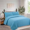 Quilt Hebra Dib 2 Plazas Patchwork Formas Azul