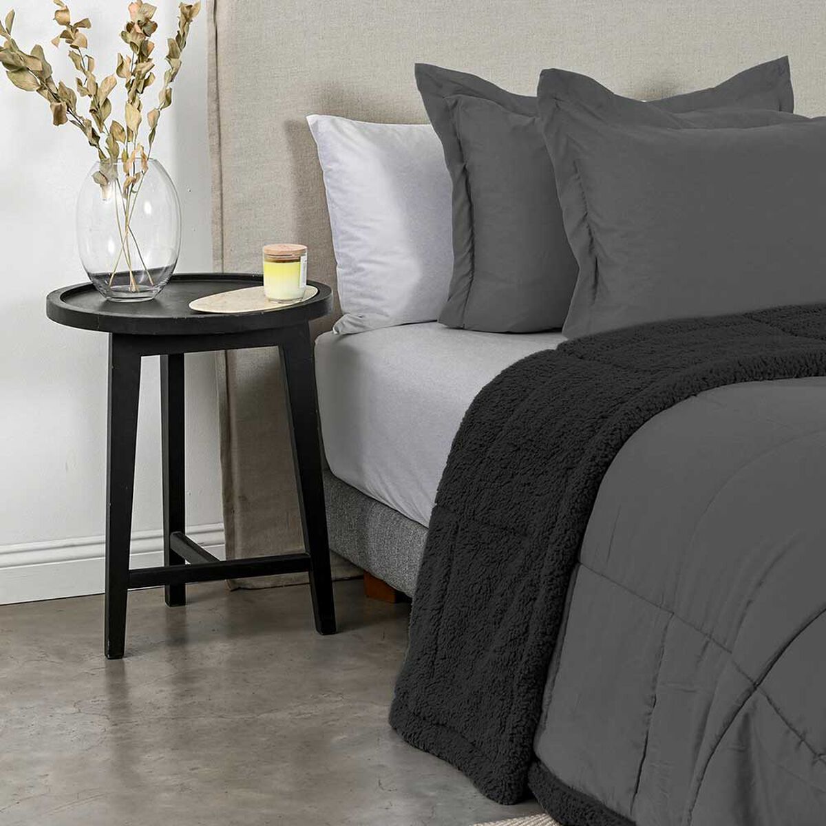 Plum&oacute;n Sherpa American Family 2 Plazas Rollo Gris