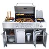 Parrilla a Gas Encendido Electrónico BBQ Grill Buffalo Acero Inoxidable 4 Quemadores Centrales + 1 Lateral