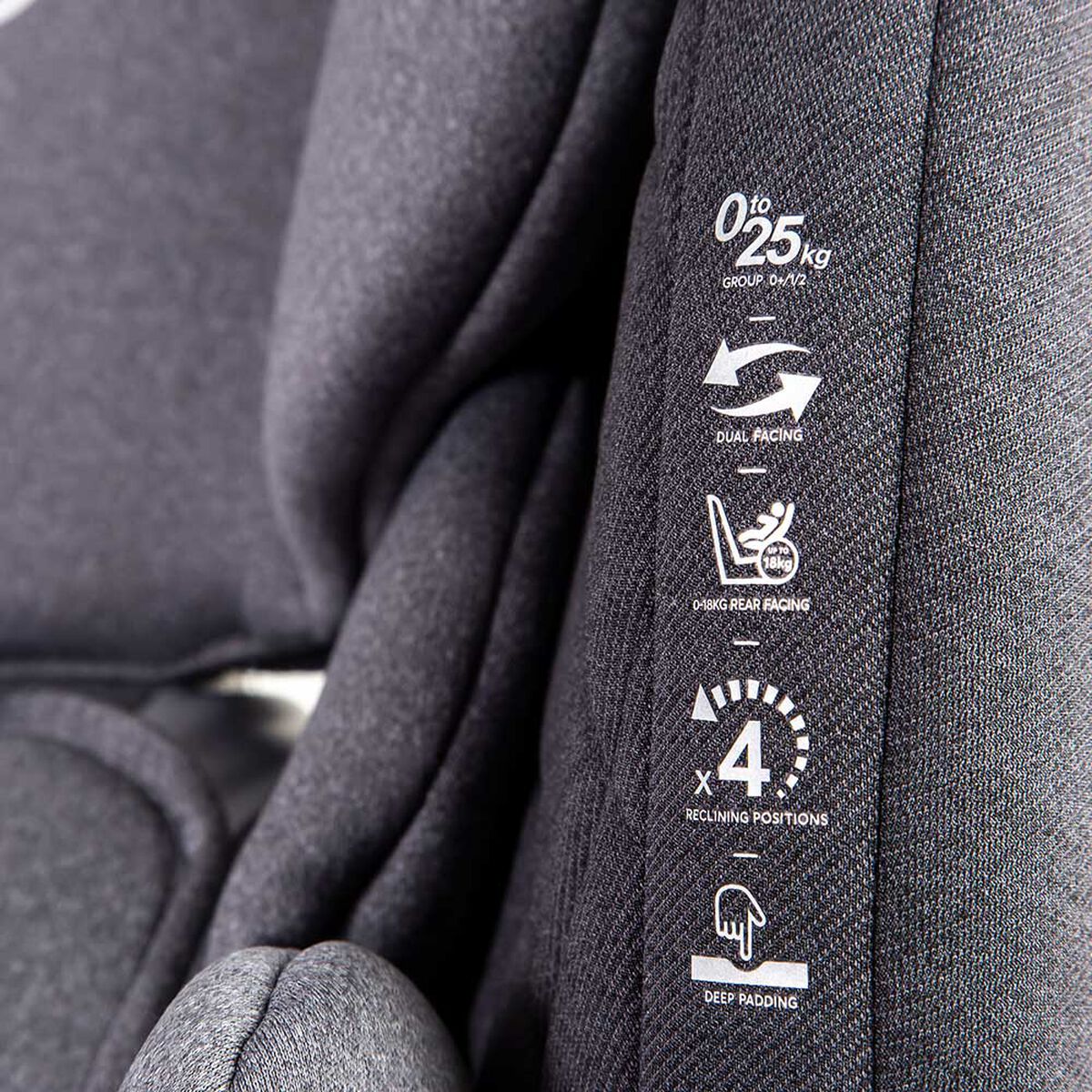 Silla de Auto Reclinable Aries Gris Oscuro Bebesit