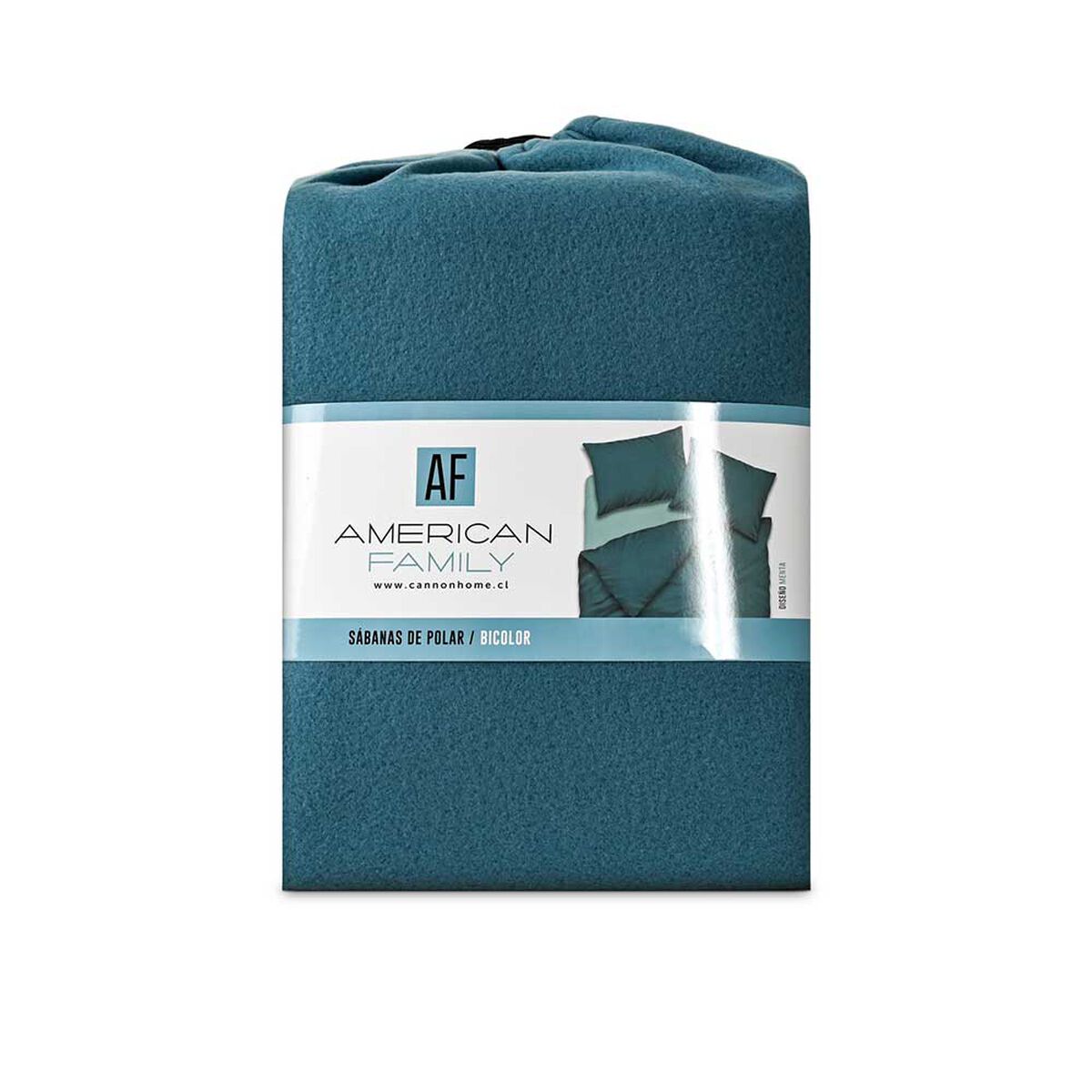 S&aacute;bana de polar American Family 1,5 Plazas Menta Verde