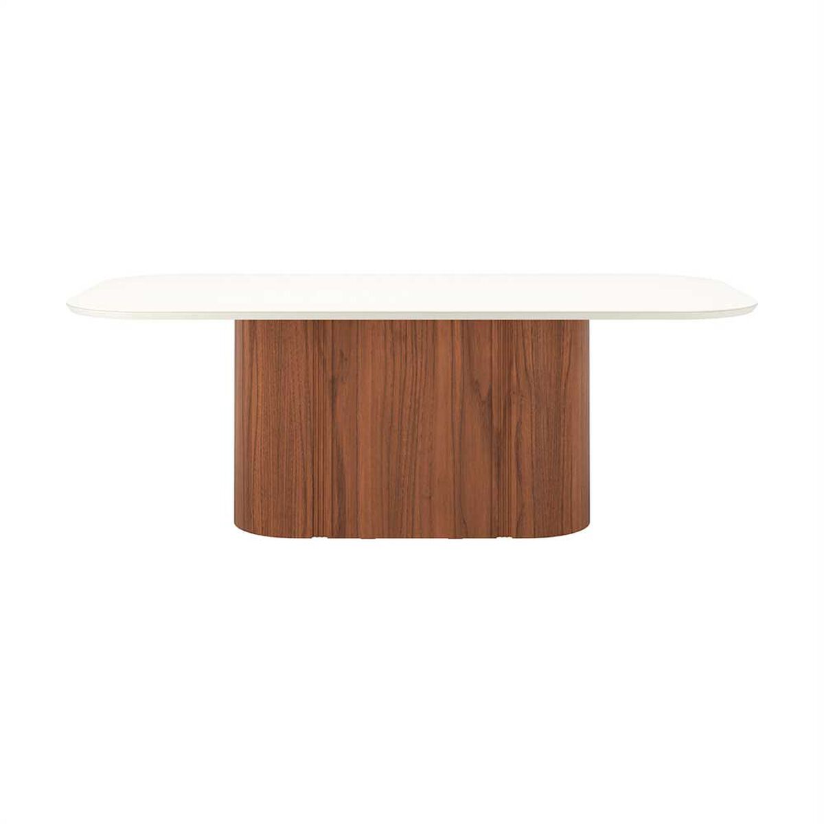Comedor Decocasa Kalina 8 Sillas Off White Castaño