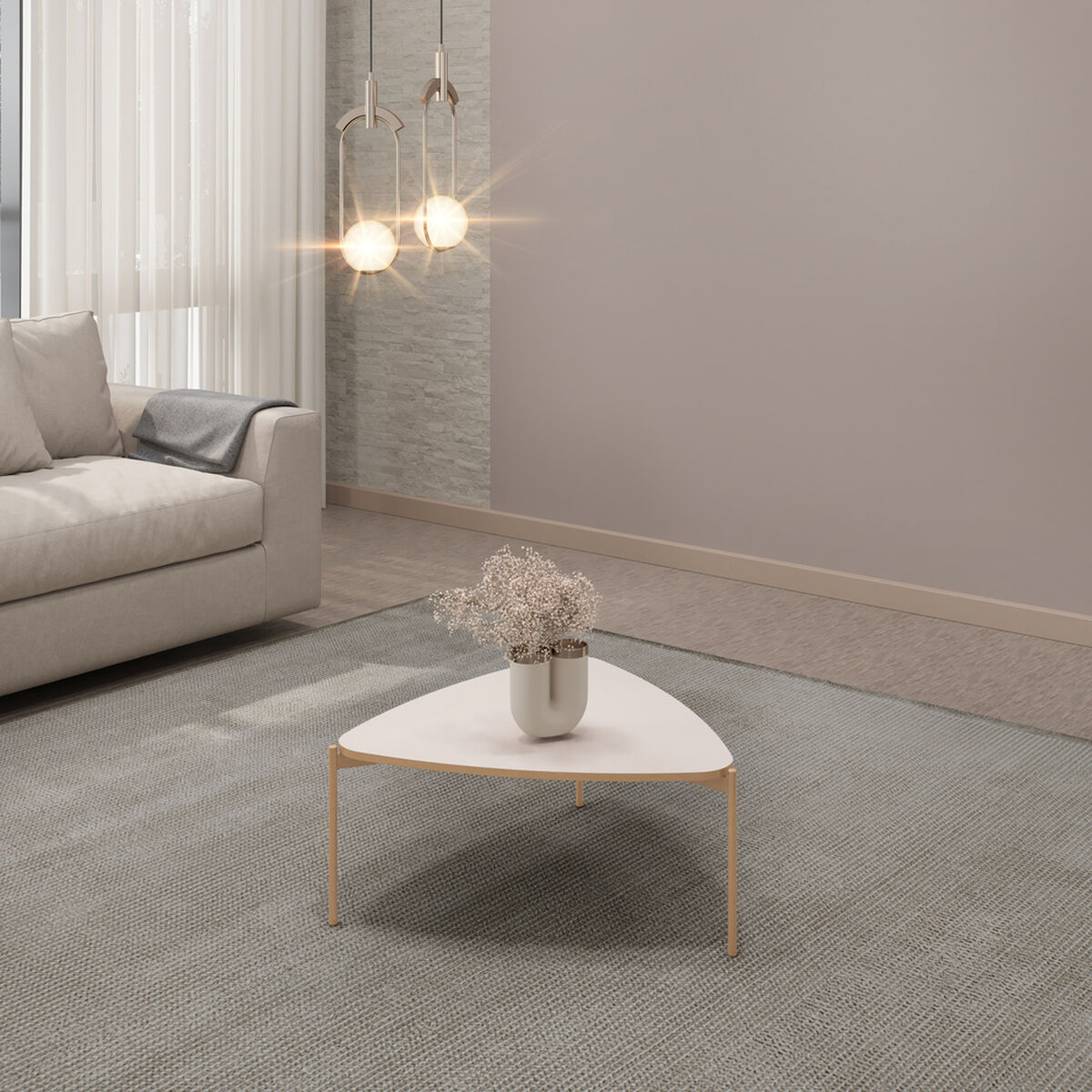 Mesa de Centro Vekkahome Isa Beige